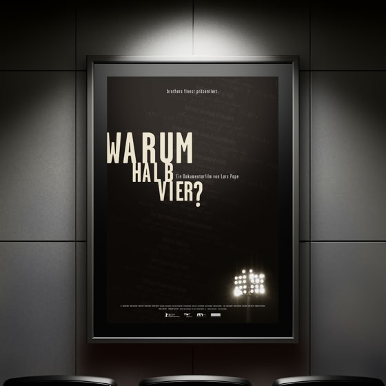 Filmplakat › WARUM HALB VIER? | Berlinale Edition | Lars Pape [brothers finest]