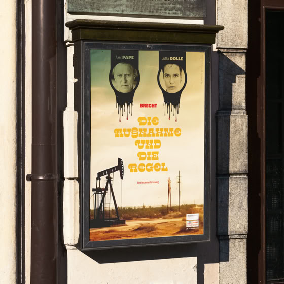 Plakat › Brecht – Die Ausnahme und die Regel | axel pape_gastspiele