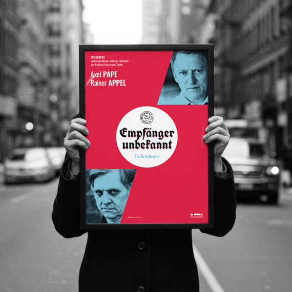 Plakat › Kathrine Kressmann Taylor – Empfänger unbekannt | axel pape gastspiele